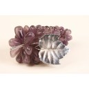 Grape in amethyst with metallic leaf