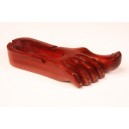 Foot-shaped ashtray, wood BrazilWood