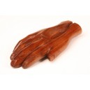 Hand-shaped ashtray, wood BrazilWood