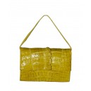 Alligator yellow hand purse