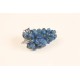 Blue agate bunch grapes with silver leaf