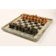 Jogo de xadrez e dama em pedra sabão