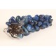 Grape agate blue with silver leaf.