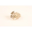 Uva de quartzo cristal con hoja plateada