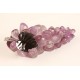 Grape in amethyst with metallic leaf