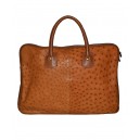 Pasta executiva avestruz caramelo